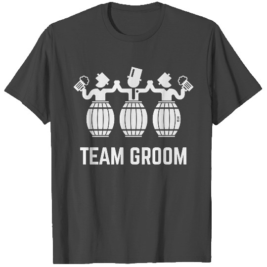 Team Groom (Stag Party / Beer Barrels / White) T Shirts