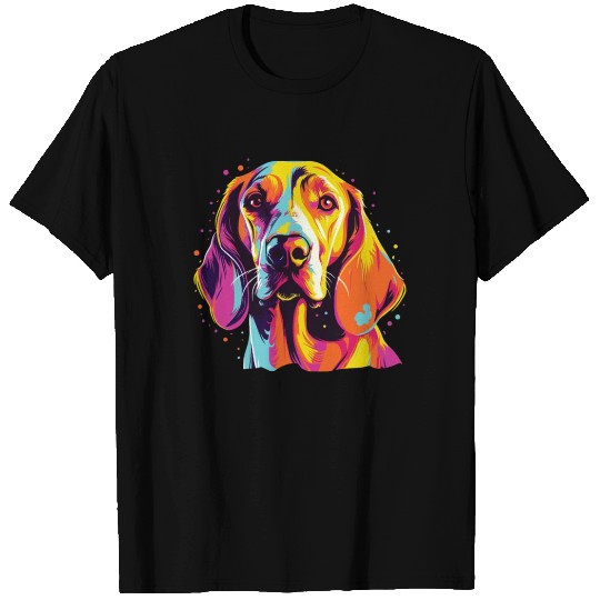 Watercolor Colorful English Foxhound T Shirts