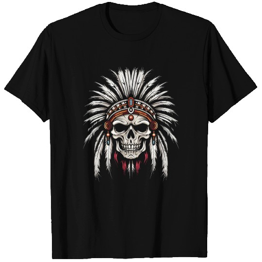 Indigenous Native American Skull Skull Head T Shirts