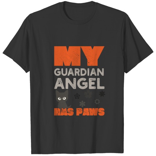 My Guardian Angel Has Paws, retro, vintage T Shirts