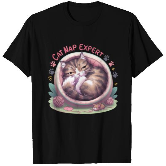 Cat Nap Expert - Funny Cat Outfit! T Shirts