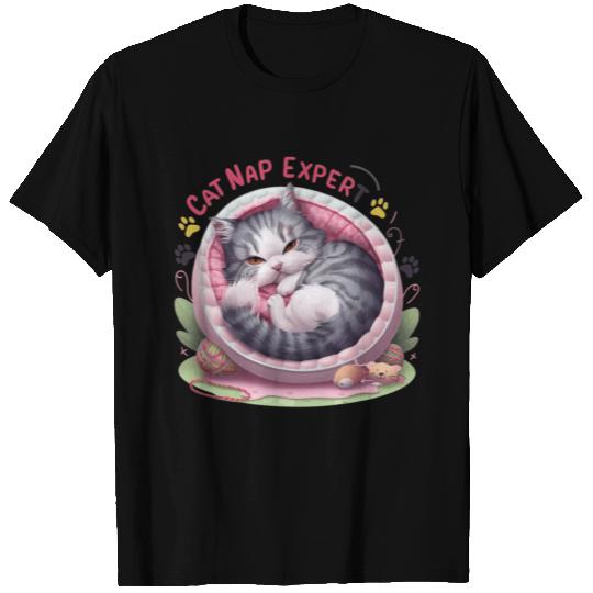 Cat Nap Expert - Funny Cat Outfit! T Shirts