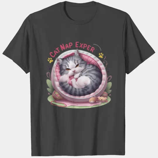 Cat Nap Expert - Funny Cat Outfit! T Shirts