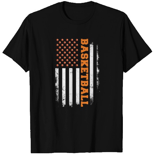 Basketball USA US Flag Basketball Men Boys T Shirts