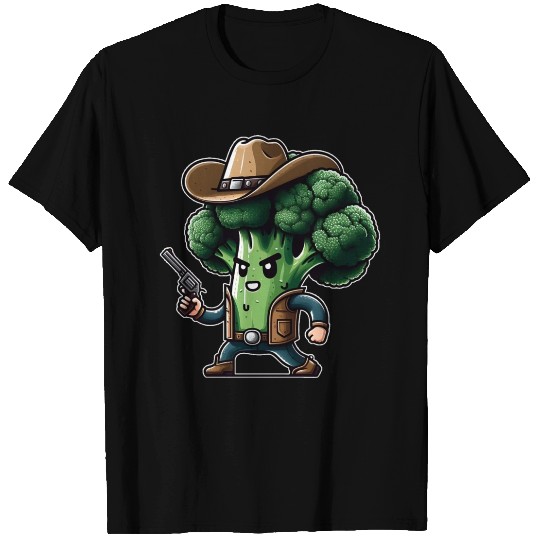 Broccoli Cowboy - Wild West Veggie T Shirts