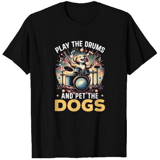 Animal Drummer Percussion Musician Drum Player Dog T Shirts