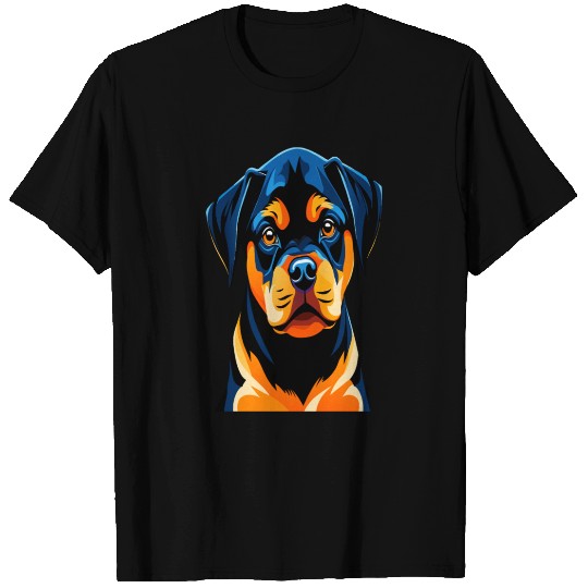 Cute Rottweiler Puppy's Illustration T Shirts