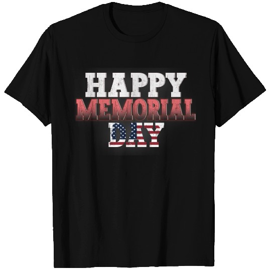 Patriotic Memorial Day Flag Design T Shirts