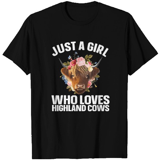 Cool Highland Cow Art For Girls Women Scottish T Shirts