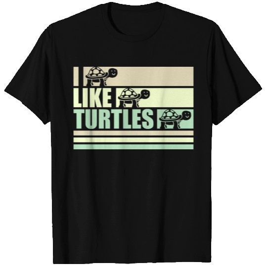 I Like Turtles Cute Tortoise Love Turtle Lover T Shirts