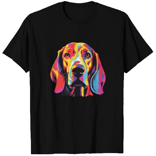 Watercolor Colorful American Foxhound T Shirts