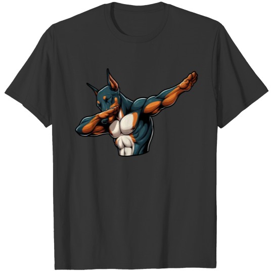Cool Doberman Dabbing Comic T Shirts