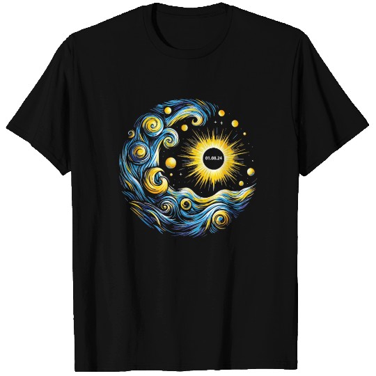 Van Gogh Total Solar Eclipse April 8th 2024 T Shirts