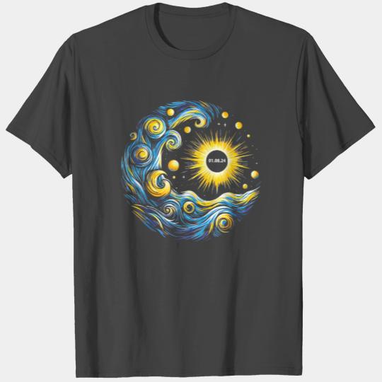 Van Gogh Total Solar Eclipse April 8th 2024 T Shirts