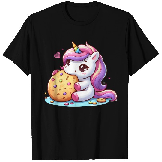 Unicorn Enjoying a Cookie T Shirts