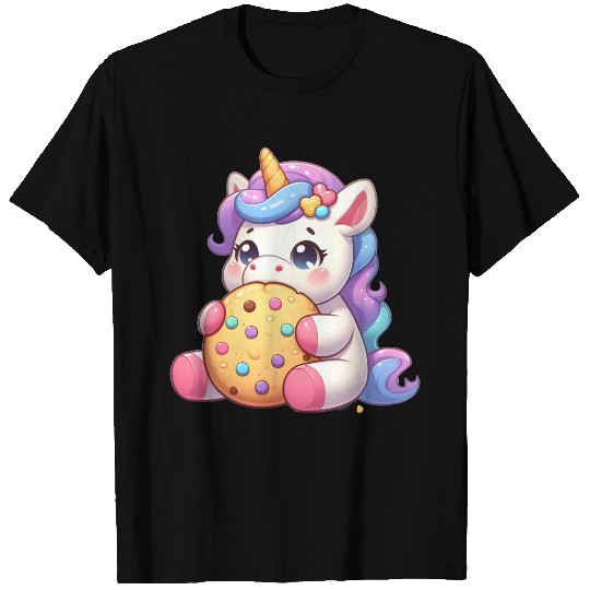 Unicorn Enjoying a Cookie T Shirts