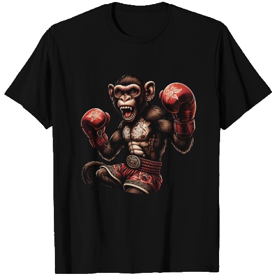 Muay Thai Monkey - Martial Arts T Shirts
