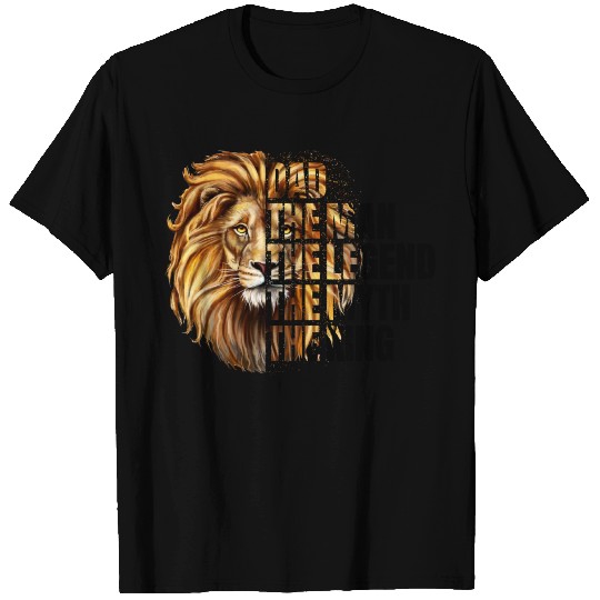 Dad The Man the Legend Lion T Shirts