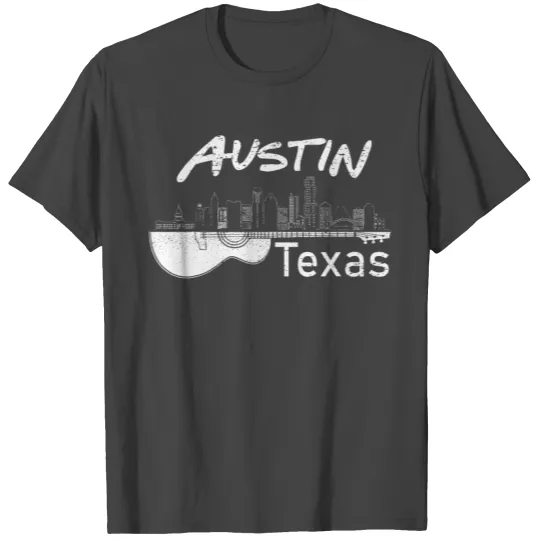 Austin Texas Souvenir Guitar Music Lover T Shirts