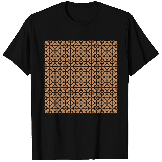 SIMPLE BROWN ORNAMENTAL PATTERN T Shirts