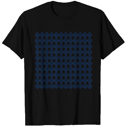 Geometric Simple Blue Ornaments T Shirts
