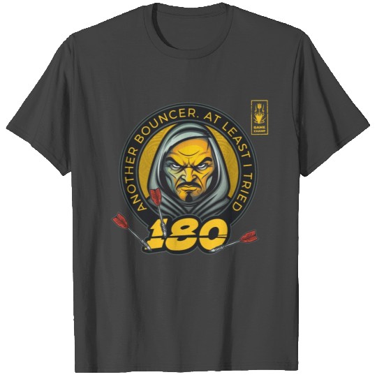 Darts 180 Bouncer Yellow Player Dart Team T Shirts