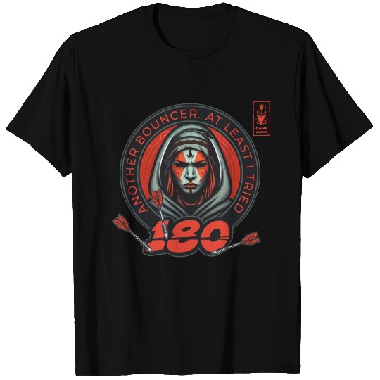 Darts 180 Bouncer Red player Dart Team T Shirts