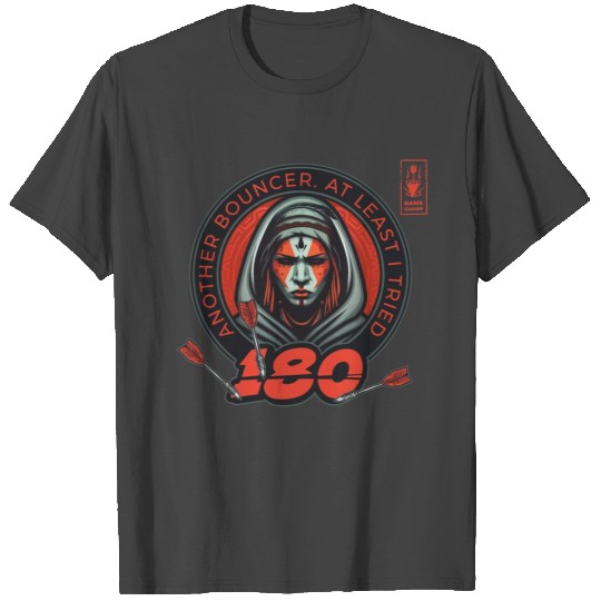Darts 180 Bouncer Red player Dart Team T Shirts