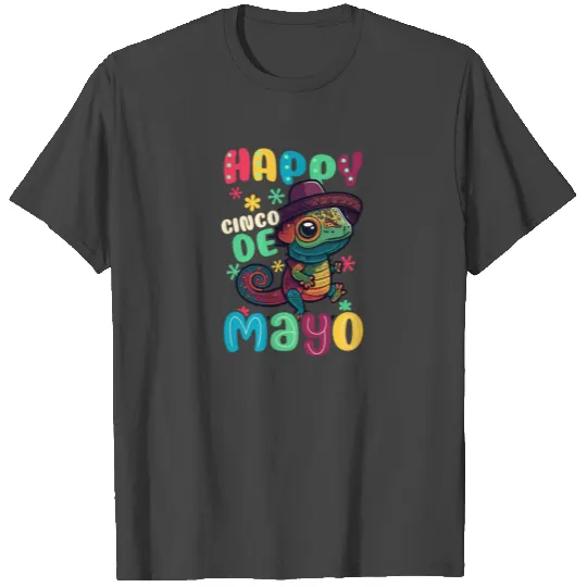 Cinco De Mayo Happy Cinco Mayo Chameleon T Shirts
