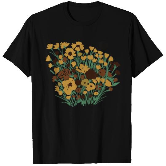Flowers In Field Mustard T Shirts