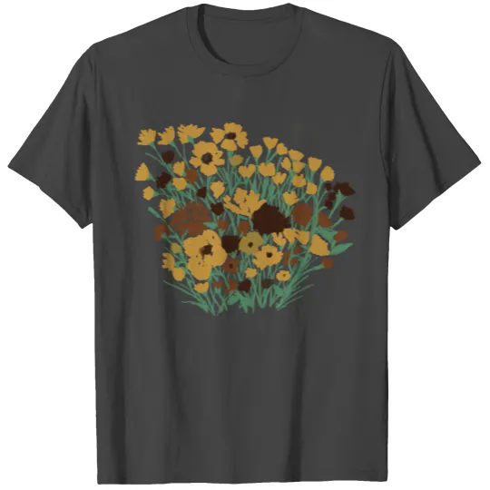 Flowers In Field Mustard T Shirts