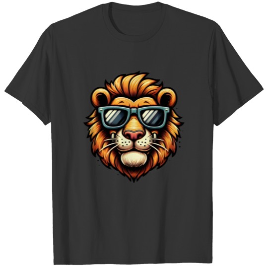 Cool Lion with Sunglasses, The King of Chill T Shirts