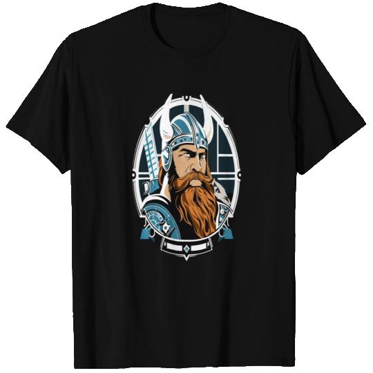 Echoes of Valhalla: The Viking's Horned Saga T Shirts