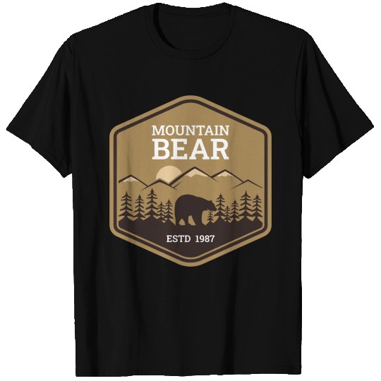 Mountain Bear - Brown T Shirts