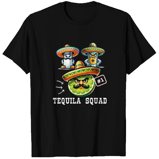 Cinco De Mayo Fiesta Tequila Squad Lime Number One T Shirts