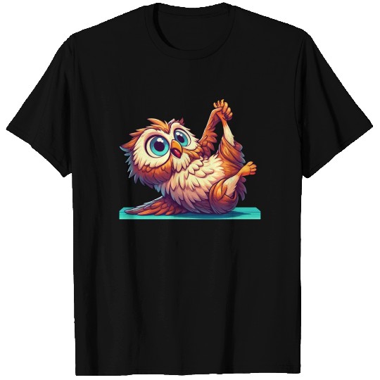 Owl at Yoga: Fitness and Gymnastics T Shirts