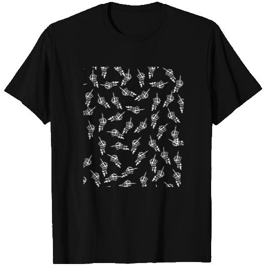 Middle Finger Skeleton Misanthrope T Shirts