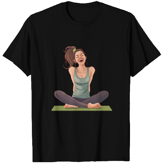 Joyful Yoga Moment Meditation Pose T Shirts