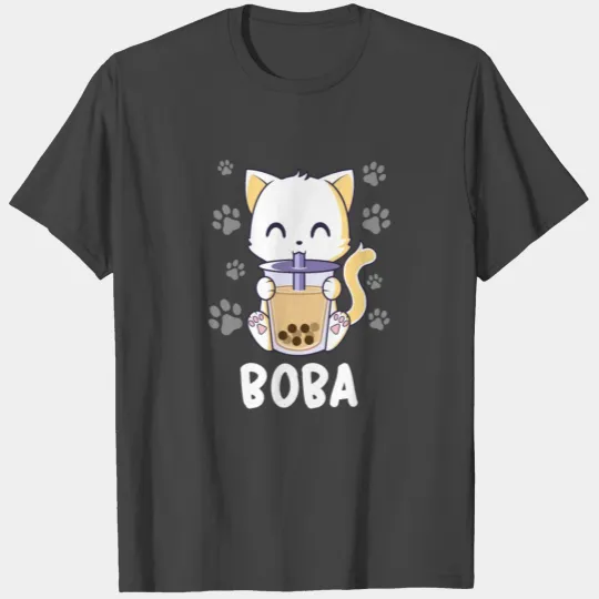 Cat - Cute Cat - Kawaii Cat - Boba Cat - Tea Cat T Shirts