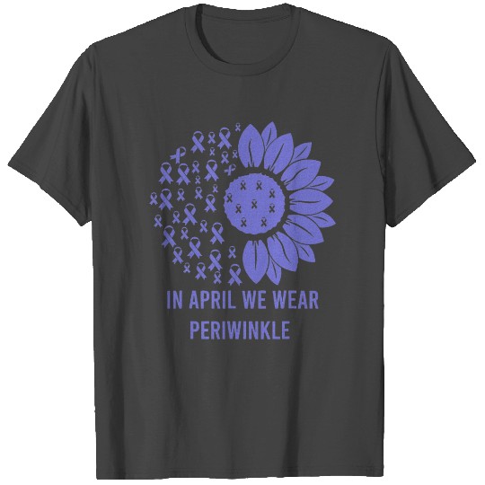 Esophageal Cancer Sunflower Periwinkle T Shirts