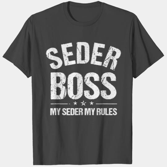 Passover Seder Boss My Rules Jewish PESACH Matzah T Shirts