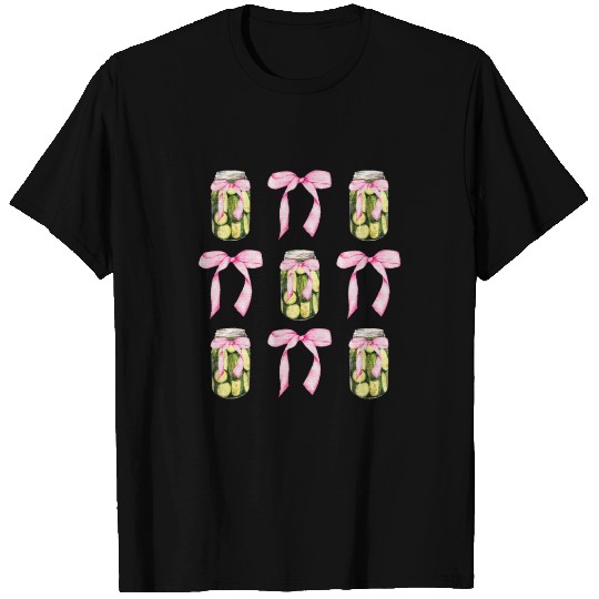 Canned Pickle Coquette Bows With Cute Pickle Jar T Shirts