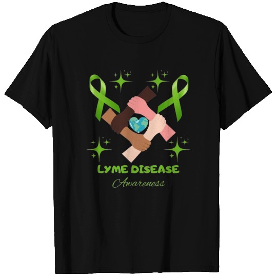 Lime Green Ribbon Lyme Disease Awareness T Shirts