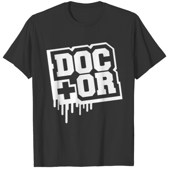 Doctor Hospital Medical Clinic Worker Text Logo T Shirts
