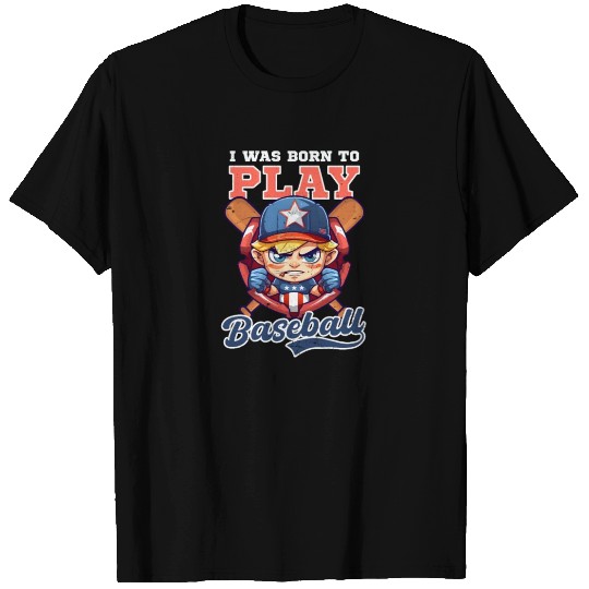 4th Of July Baseball Born To Play Baseball T Shirts
