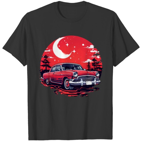 a red classic car T Shirts