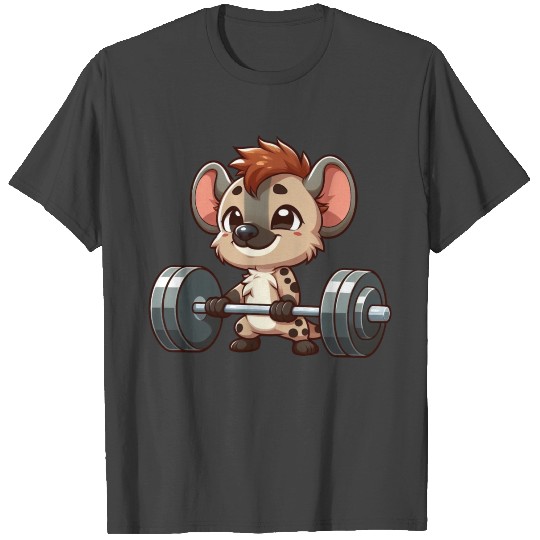 Strong Hyena Weightlifting T Shirts