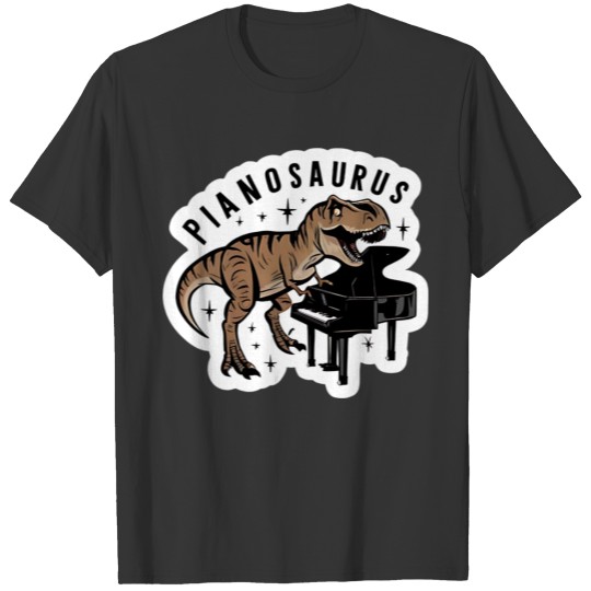 Grand Piano Pianist Dinosaur Music tyrannosaurus T Shirts