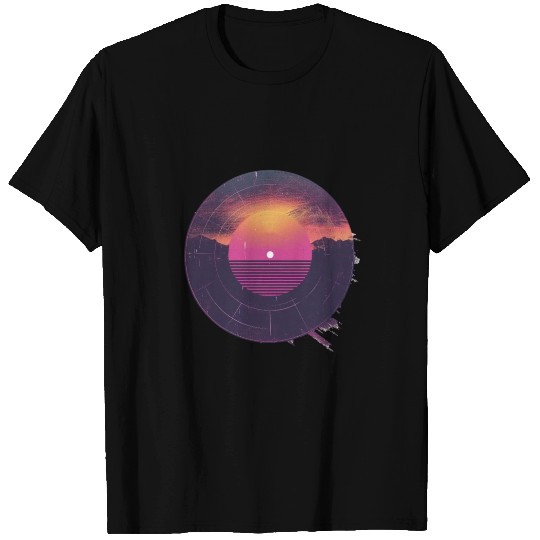 Sunset Horizon Retro Vibes T Shirts