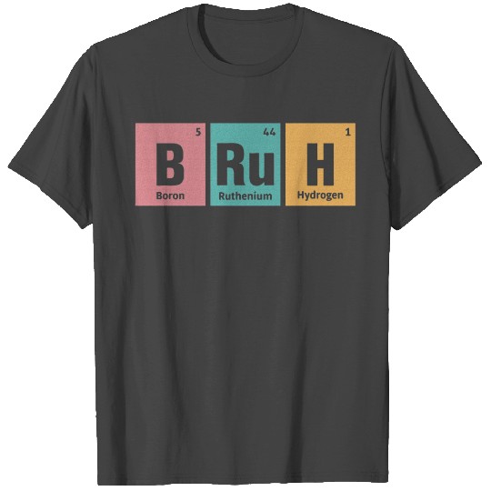 Bruh Periodic Table of Elements Bro Meme Slang T Shirts